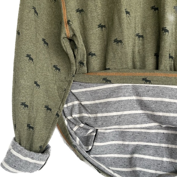 Hatley Forest Green Moose Men's Heritage Long Sleeve Tee - Picture 3 of 5